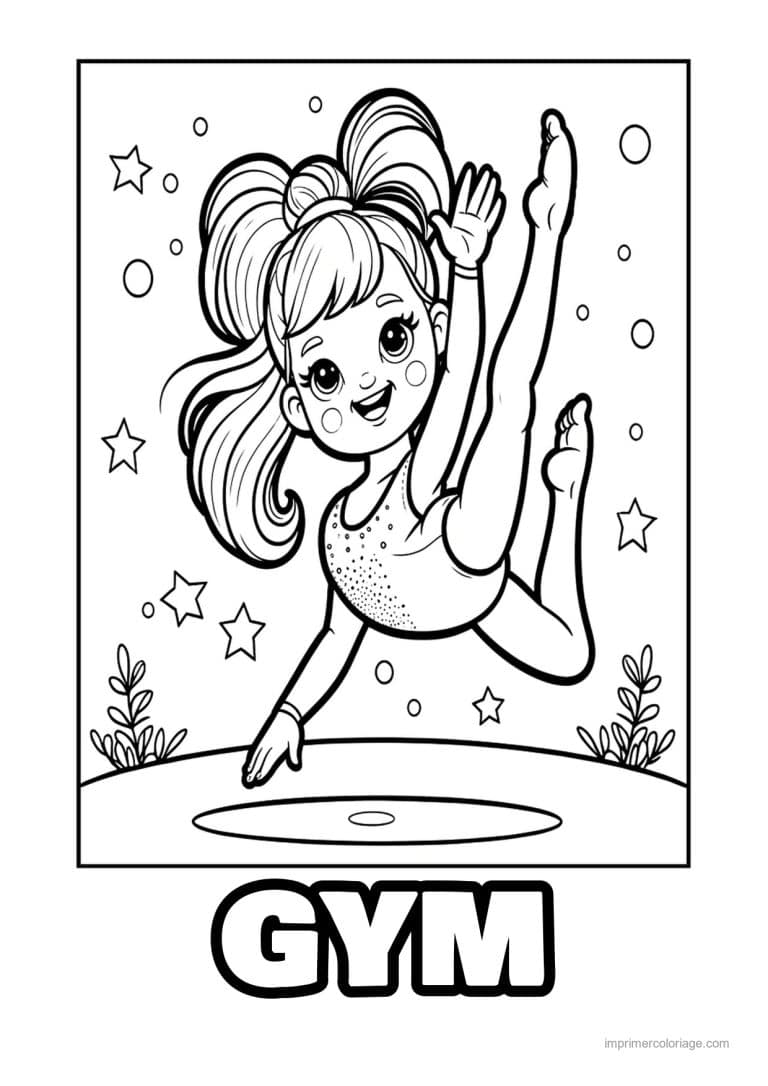 coloriage gymnastique 52 - dessin gratuit &agrave; imprimer
