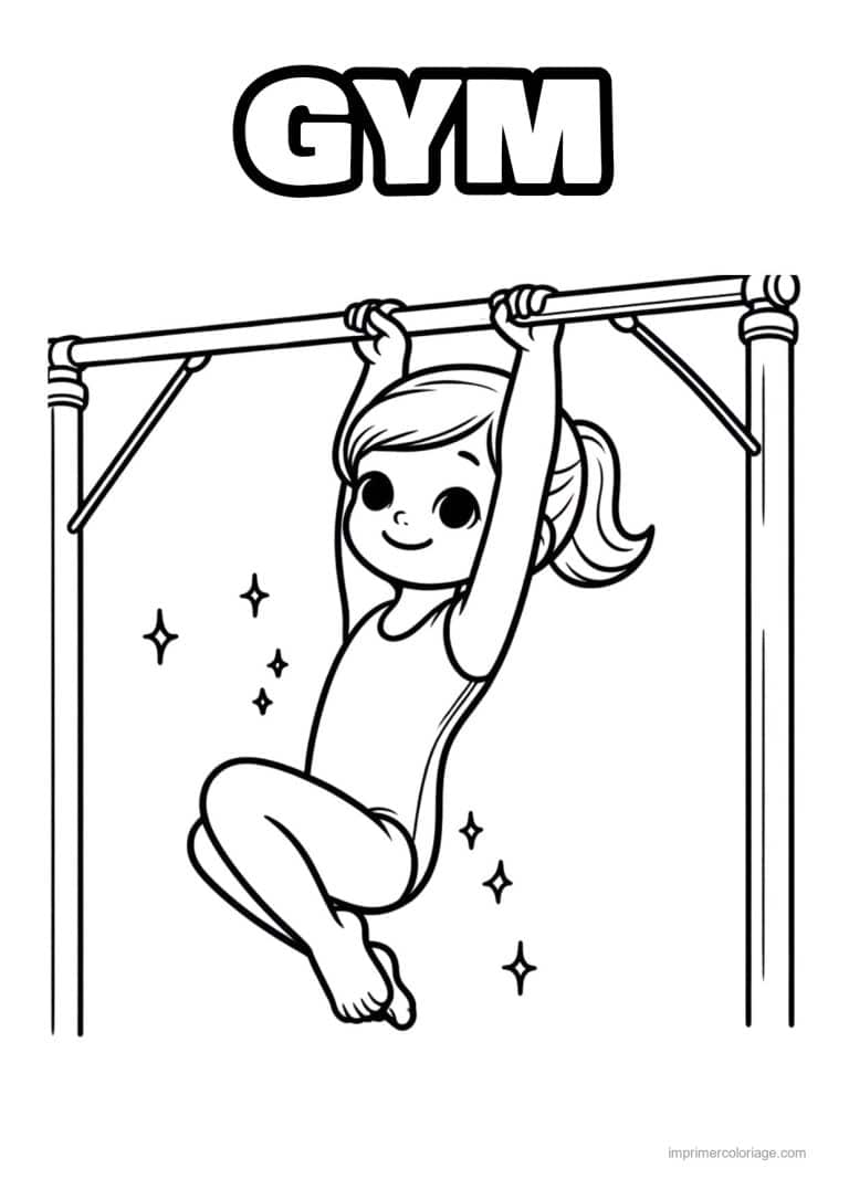 coloriage gymnastique - dessin gratuit &agrave; imprimer