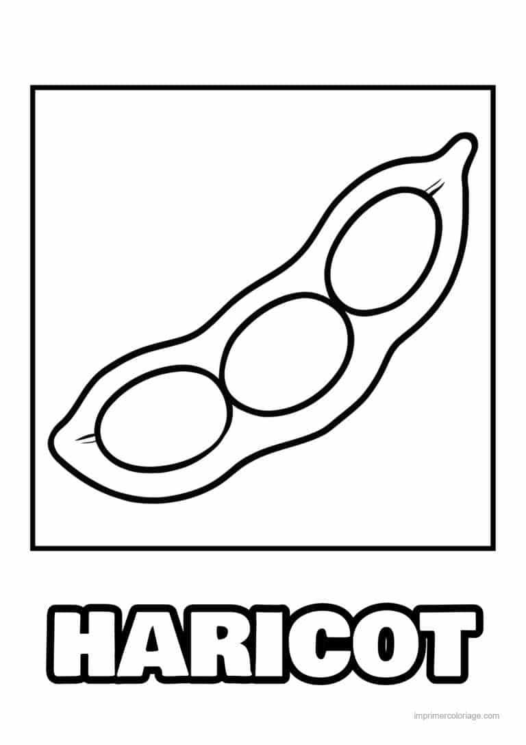 coloriage haricot petit pois gousse de feves - dessin gratuit &agrave; imprimer