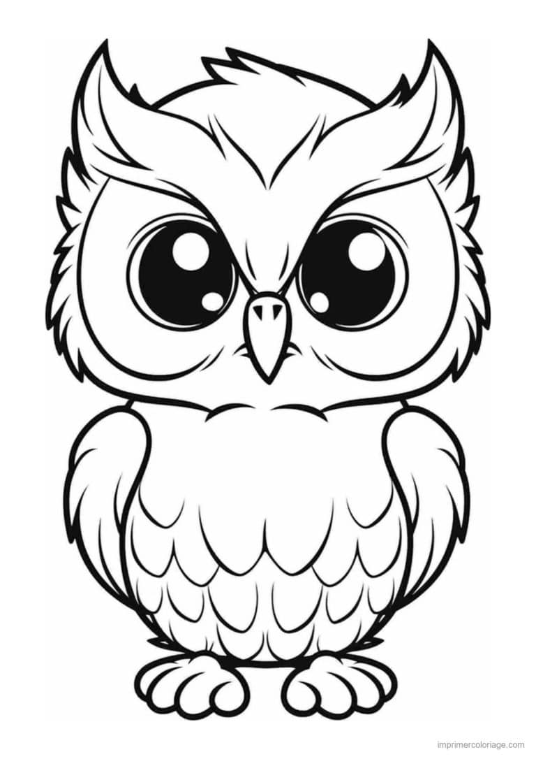 coloriage hibou air etonne - dessin gratuit &agrave; imprimer