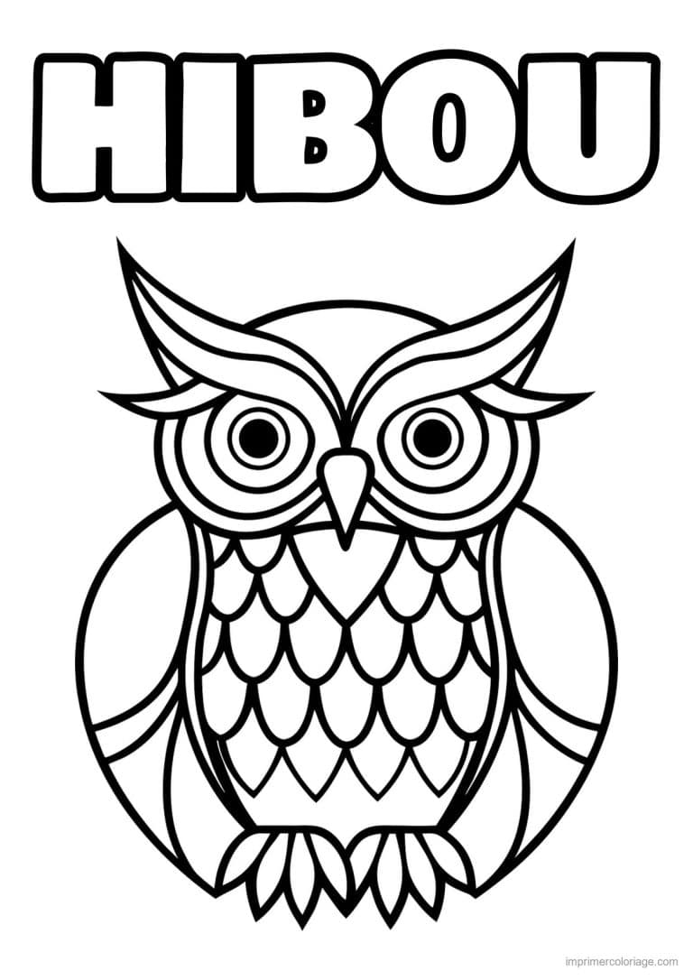 coloriage hibou mandala rond - dessin gratuit &agrave; imprimer
