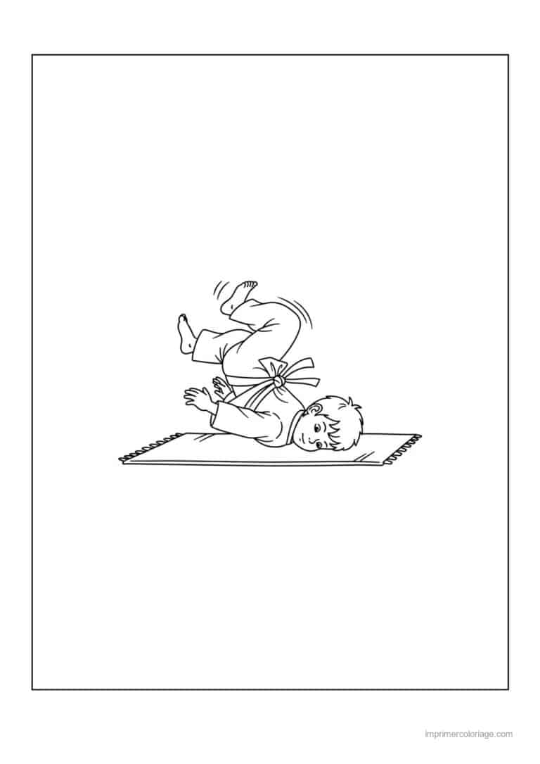 coloriage judo 03 - dessin gratuit &agrave; imprimer