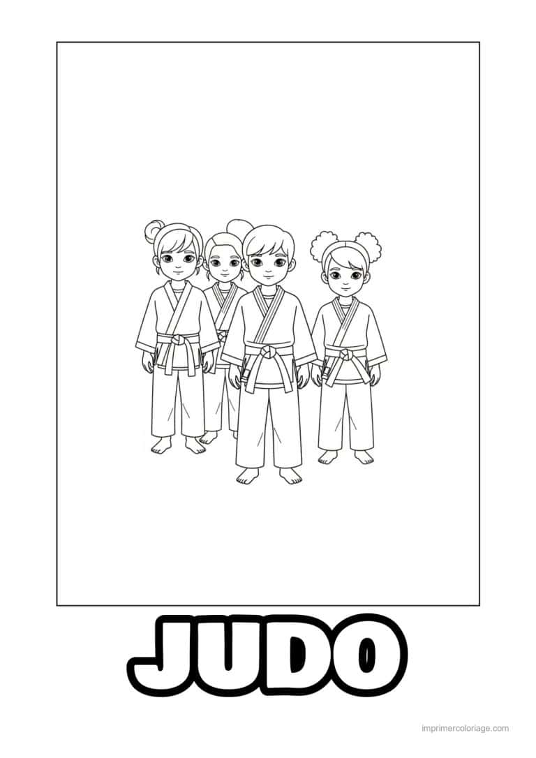 coloriage judo 04 - dessin gratuit &agrave; imprimer