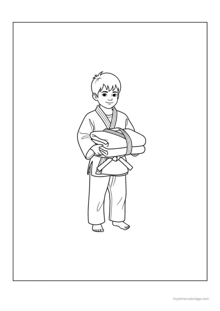 coloriage judo 08 - dessin gratuit &agrave; imprimer