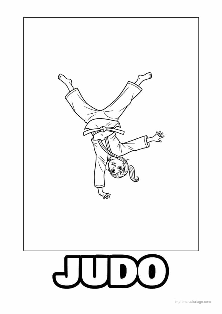 coloriage judo 10 - dessin gratuit &agrave; imprimer
