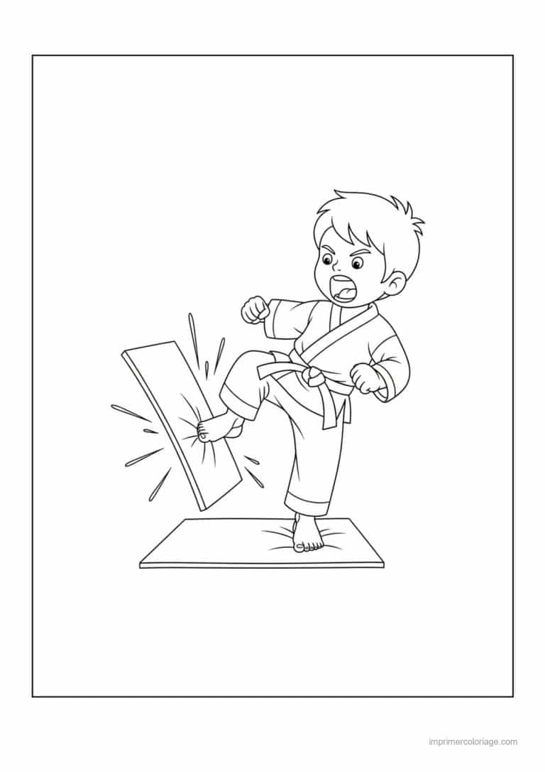 coloriage judo 11 - dessin gratuit &agrave; imprimer