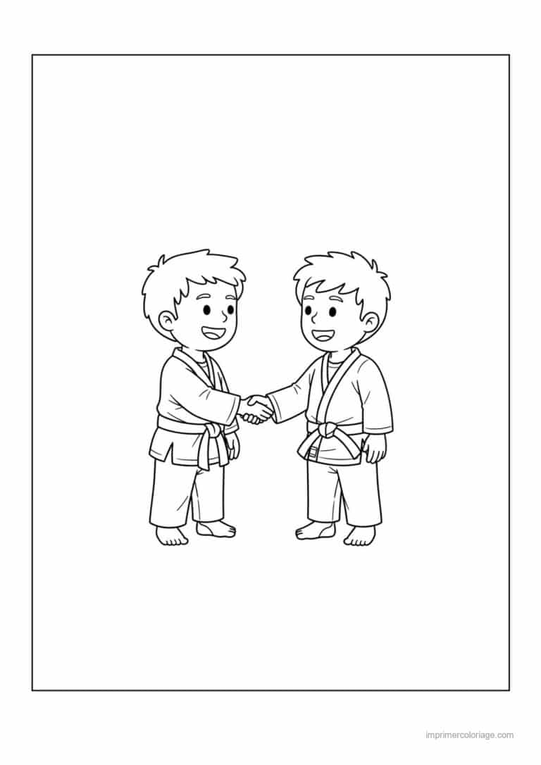 coloriage judo 12 - dessin gratuit &agrave; imprimer