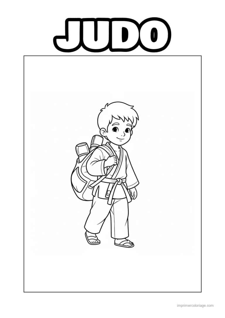 coloriage judo 13 - dessin gratuit &agrave; imprimer