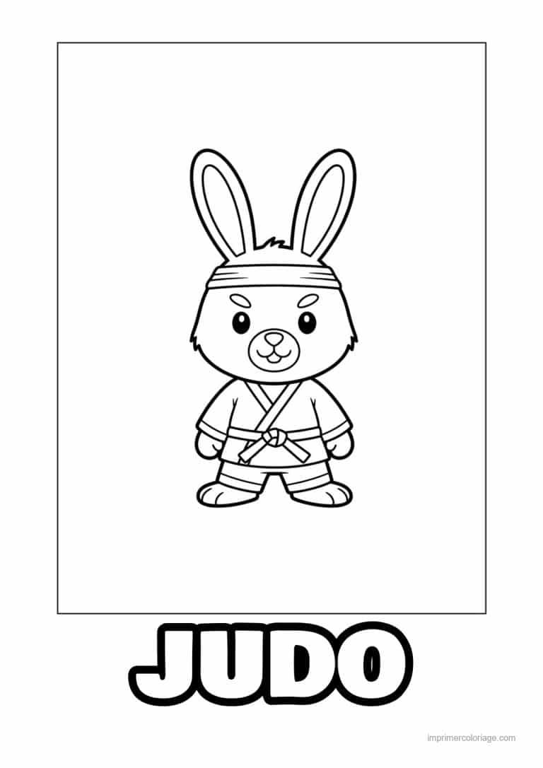 coloriage judo 16 - dessin gratuit &agrave; imprimer