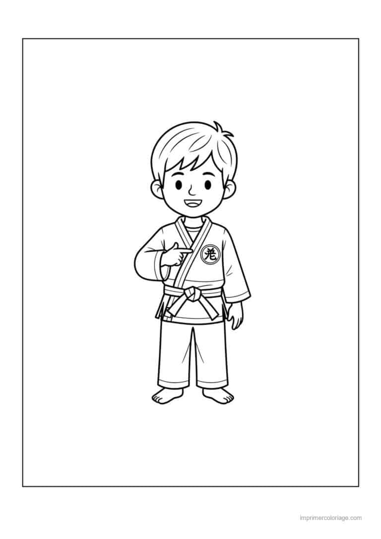 coloriage judo 17 - dessin gratuit &agrave; imprimer
