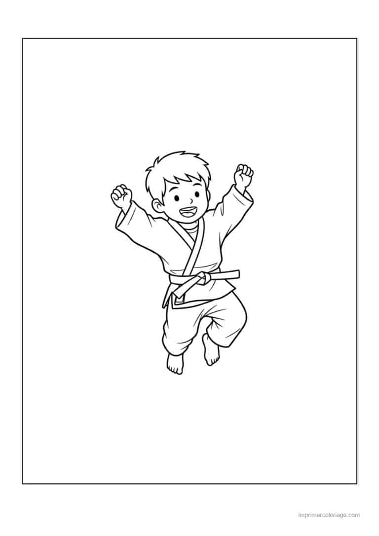coloriage judo 18 - dessin gratuit &agrave; imprimer