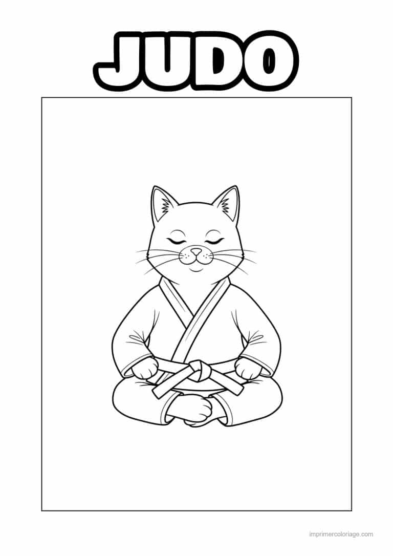 coloriage judo 19 - dessin gratuit &agrave; imprimer
