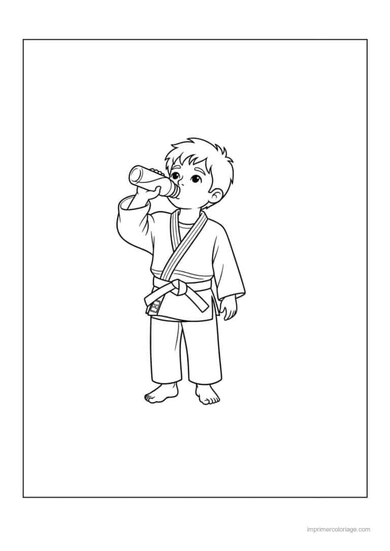 coloriage judo 21 - dessin gratuit &agrave; imprimer