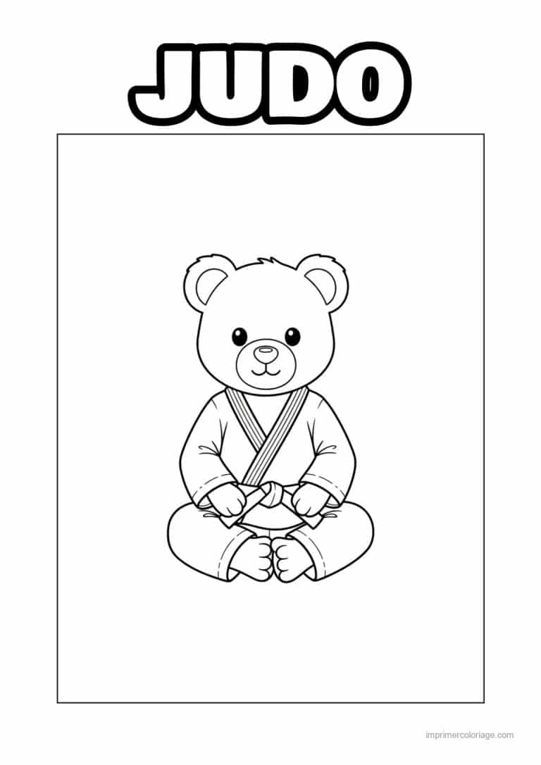 coloriage judo - dessin gratuit &agrave; imprimer