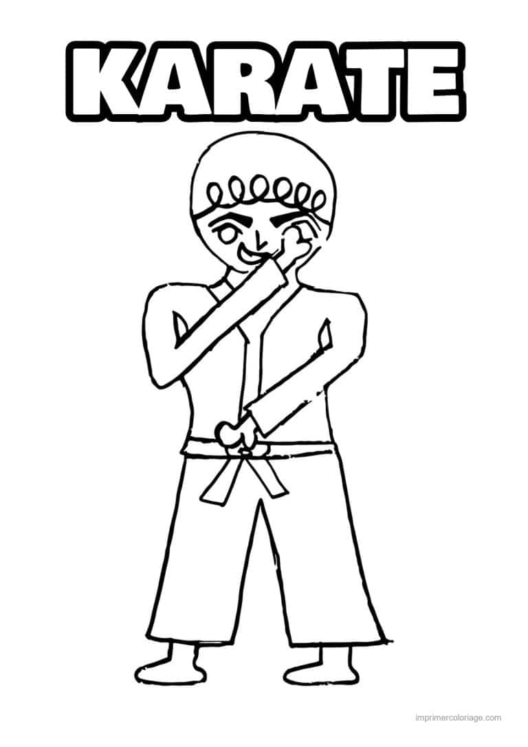 coloriage karate 08 - dessin gratuit &agrave; imprimer