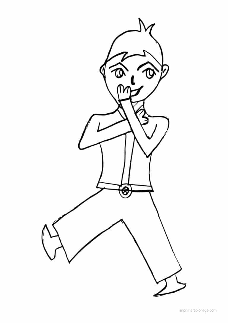 coloriage karate 15 - dessin gratuit &agrave; imprimer