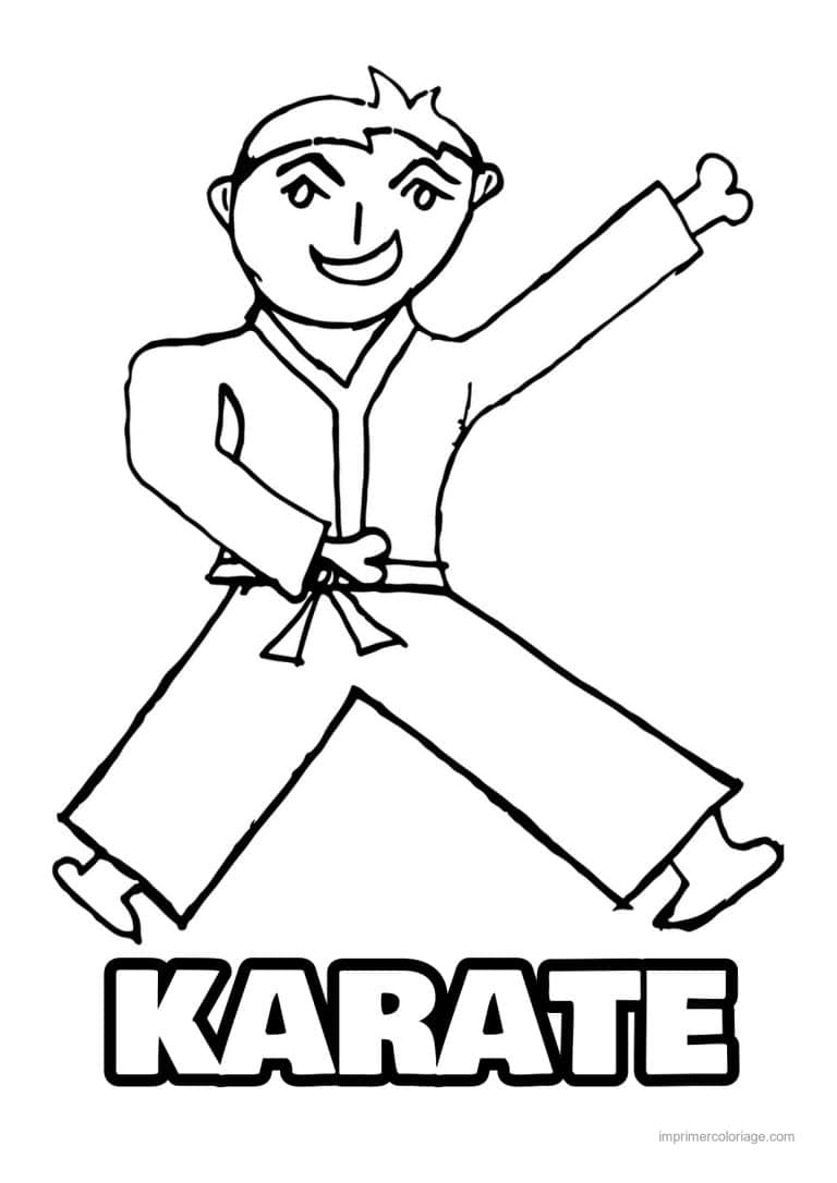 coloriage karate 17 - dessin gratuit &agrave; imprimer