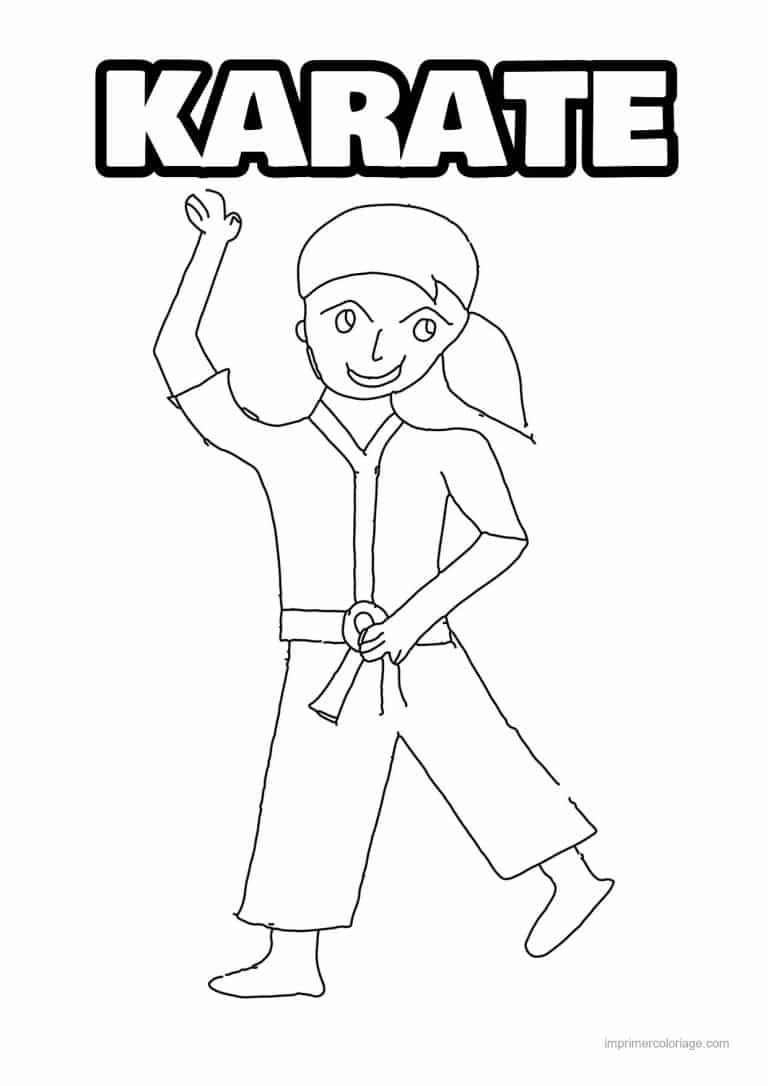 coloriage karate 20 - dessin gratuit &agrave; imprimer