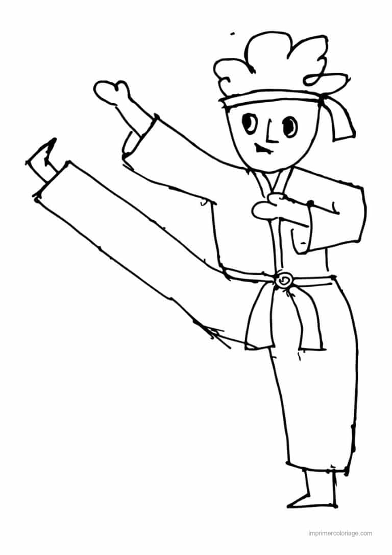 coloriage karate 25 - dessin gratuit &agrave; imprimer