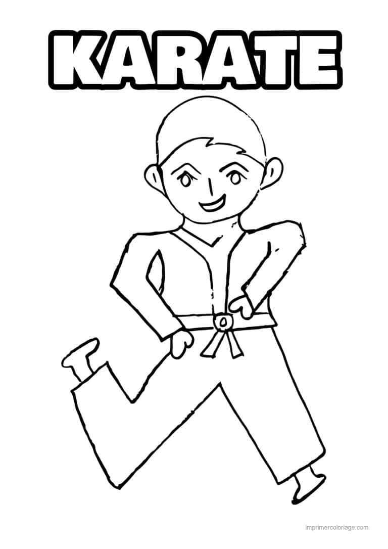 coloriage karate 26 - dessin gratuit &agrave; imprimer