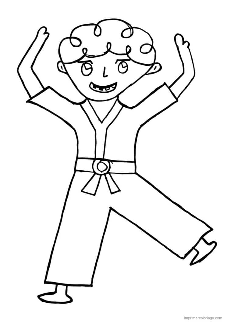 coloriage karate 27 - dessin gratuit &agrave; imprimer