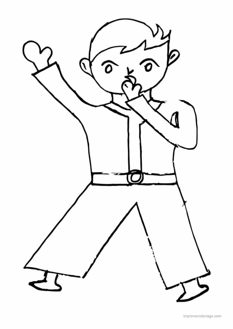 coloriage karate 28 - dessin gratuit &agrave; imprimer