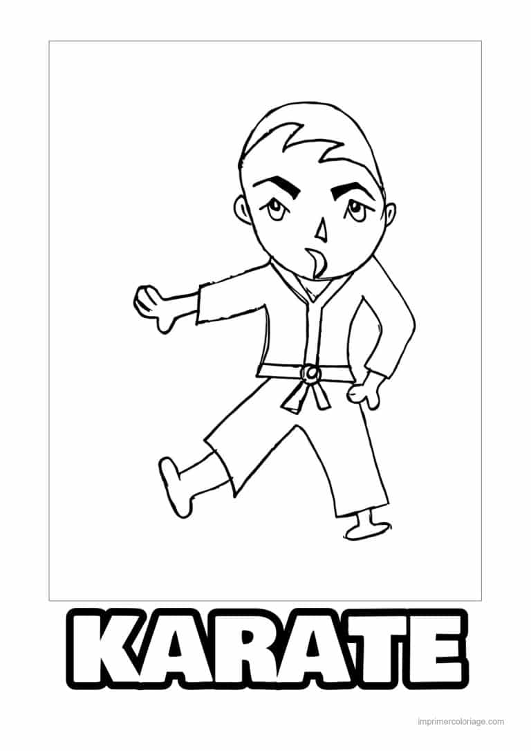 coloriage karate 29 - dessin gratuit &agrave; imprimer