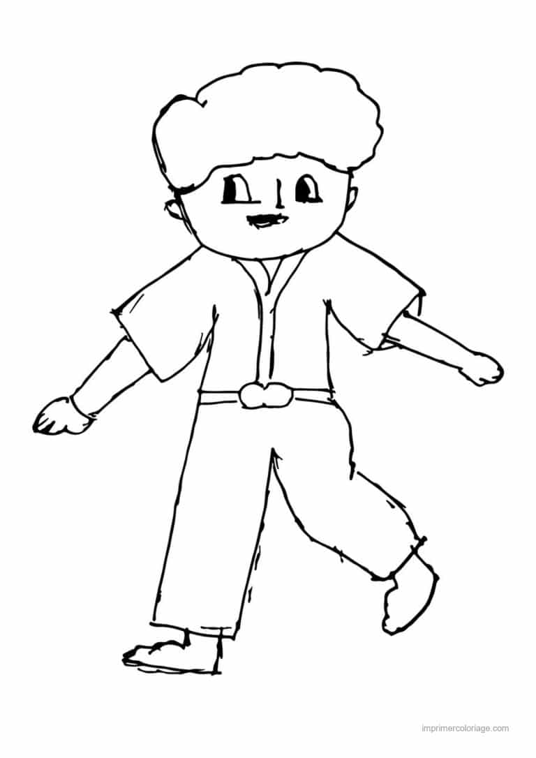 coloriage karate 30 - dessin gratuit &agrave; imprimer