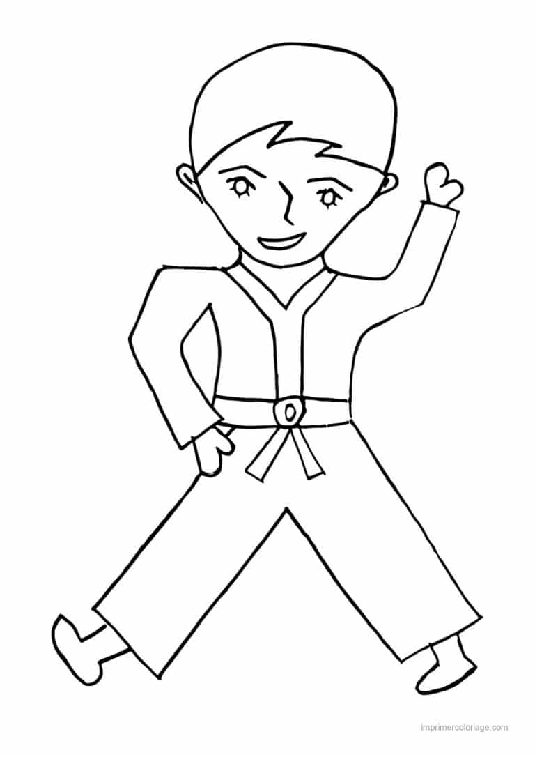 coloriage karate 31 - dessin gratuit &agrave; imprimer