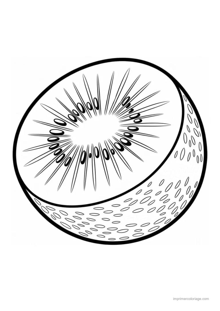 coloriage kiwi kiwi coupe au trait epais - dessin gratuit &agrave; imprimer