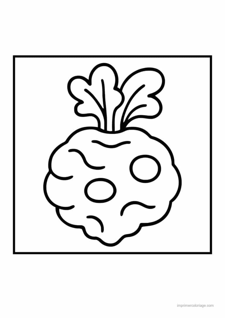 coloriage legumes celeri rave - dessin gratuit &agrave; imprimer