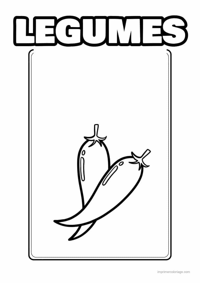 coloriage legumes deux piments croises - dessin gratuit &agrave; imprimer