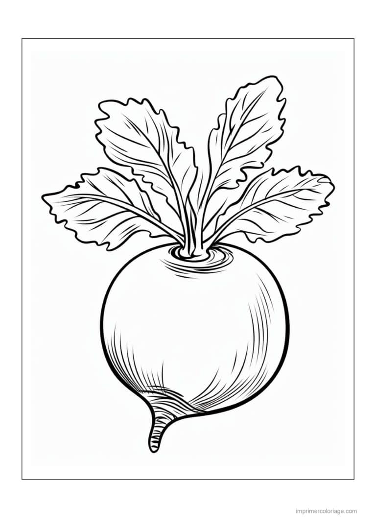 coloriage legumes navets et leurs fanes 38 - dessin gratuit &agrave; imprimer