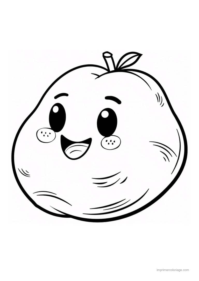 coloriage legumes pomme de terre kawaii 174 - dessin gratuit &agrave; imprimer