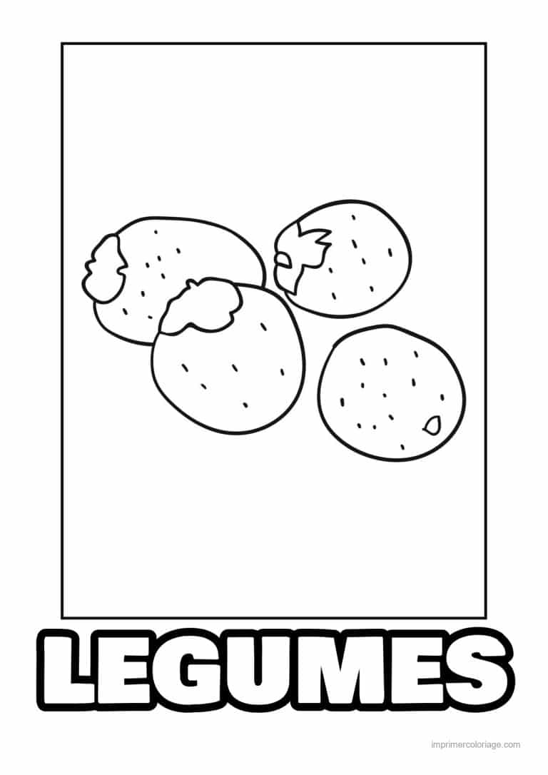 coloriage legumes quatre pommes de terre - dessin gratuit &agrave; imprimer