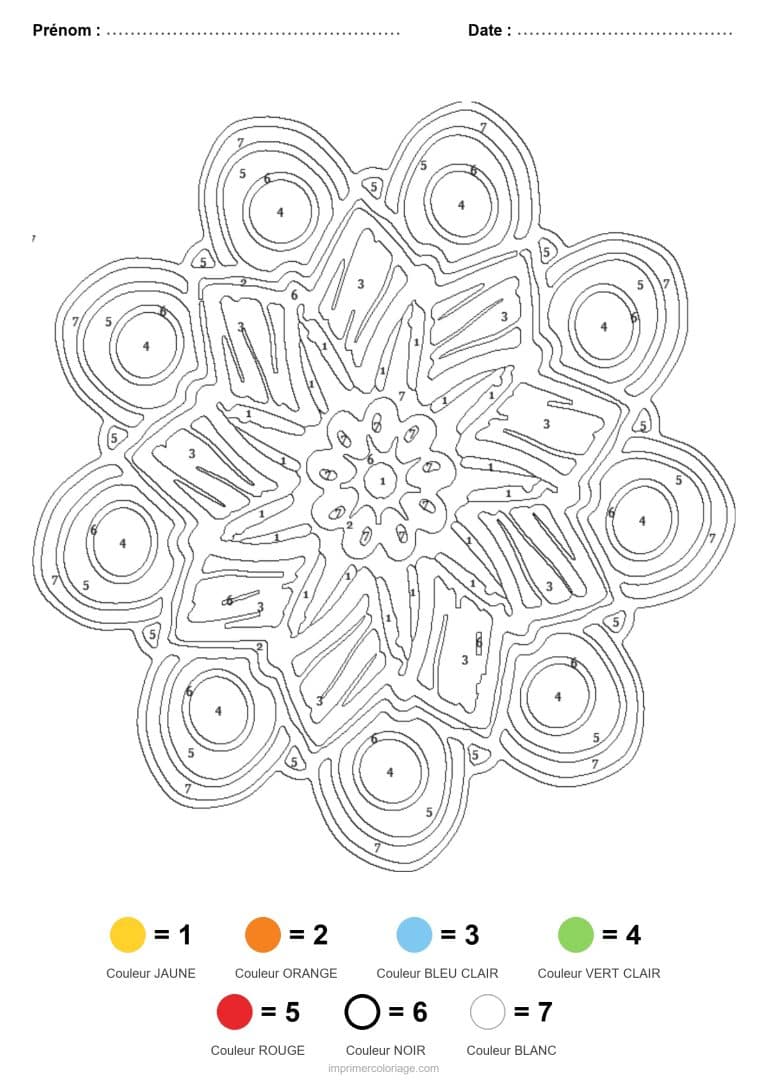 coloriage magique addition mandala dentelle - dessin gratuit &agrave; imprimer