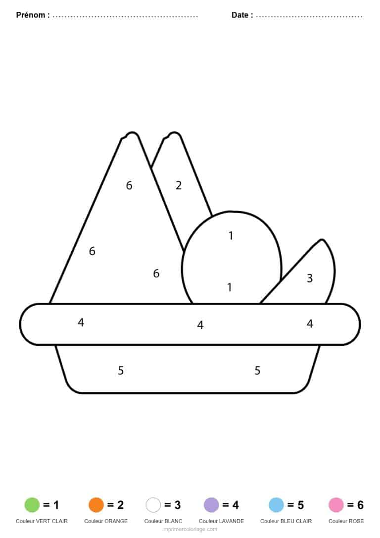 coloriage magique ete coupe de glace a la menthe - dessin gratuit &agrave; imprimer