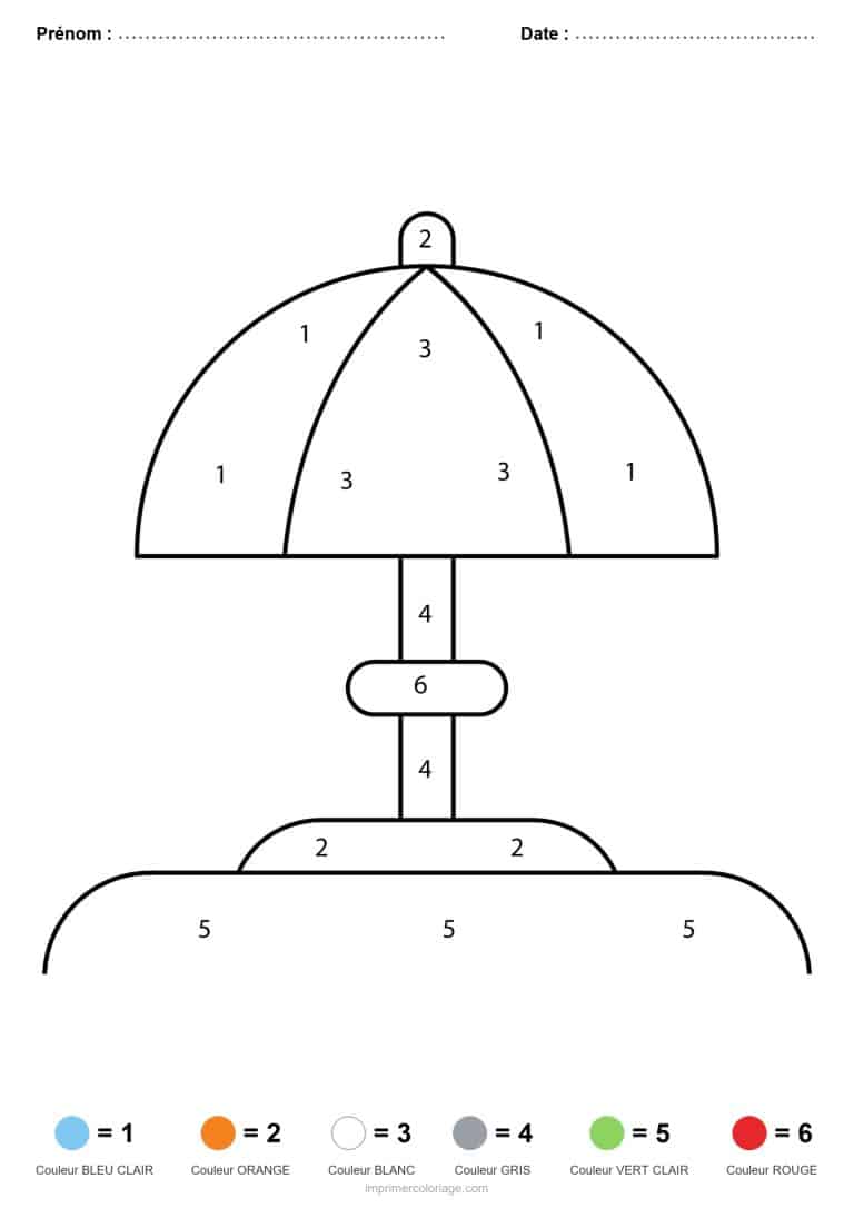 coloriage magique ete parasol de jardin - dessin gratuit &agrave; imprimer