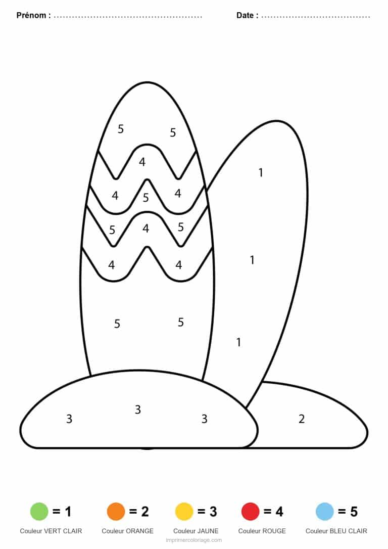 coloriage magique ete planches de surf - dessin gratuit &agrave; imprimer