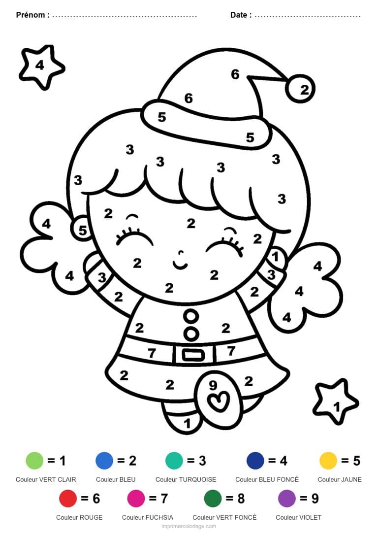 coloriage magique licorne fille licorne - dessin gratuit &agrave; imprimer