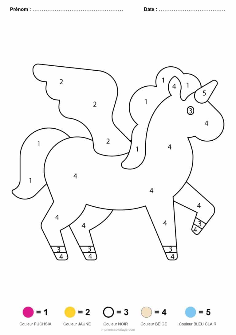 coloriage magique licorne licorne ailee 2 - dessin gratuit &agrave; imprimer
