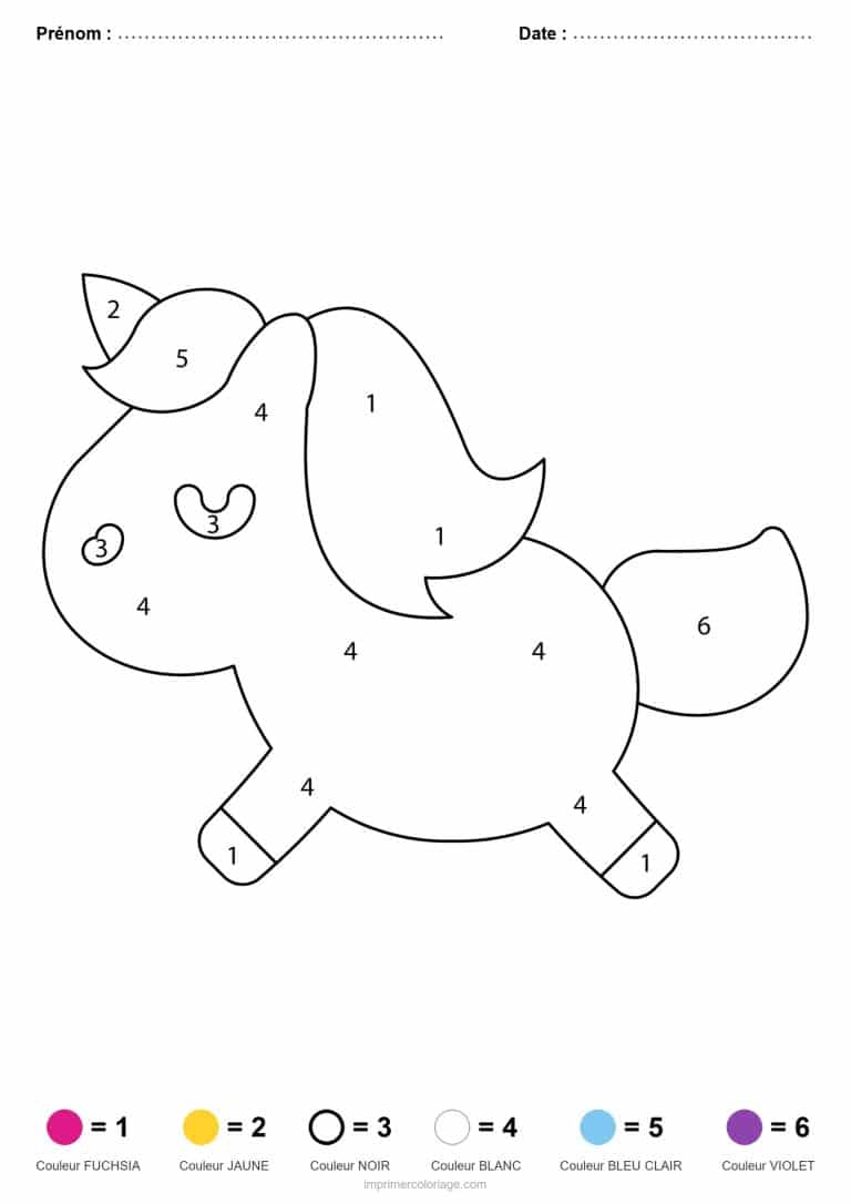 coloriage magique licorne licorne au galop 2 - dessin gratuit &agrave; imprimer
