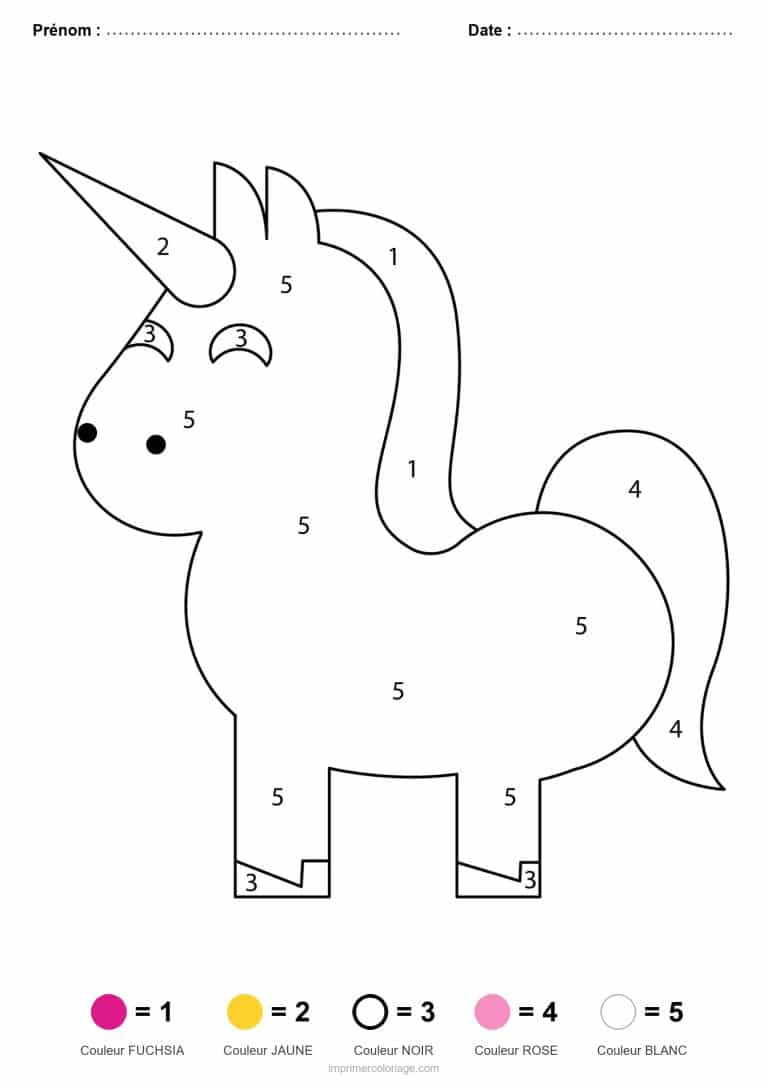 coloriage magique licorne licorne fachee - dessin gratuit &agrave; imprimer