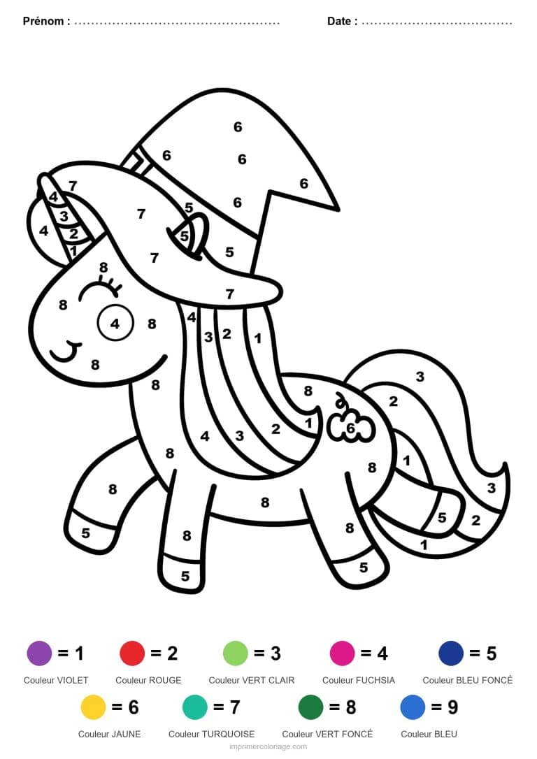 coloriage magique licorne licorne magicienne - dessin gratuit &agrave; imprimer