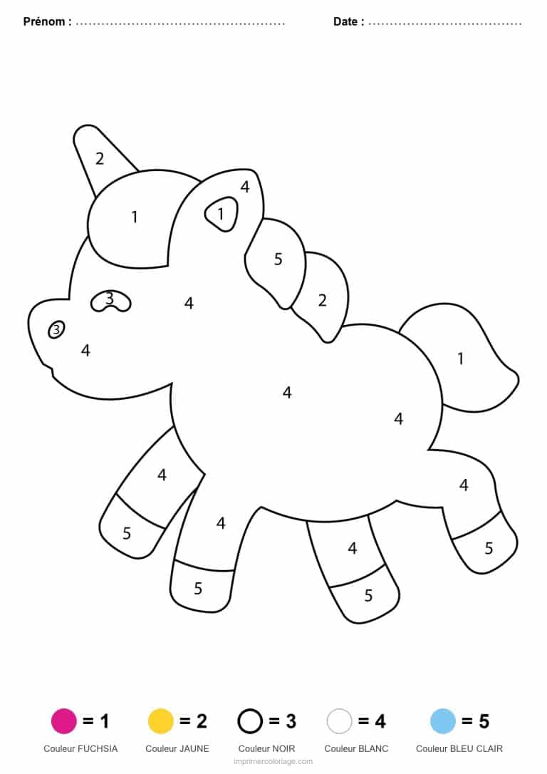 coloriage magique licorne poney licorne joueur - dessin gratuit &agrave; imprimer