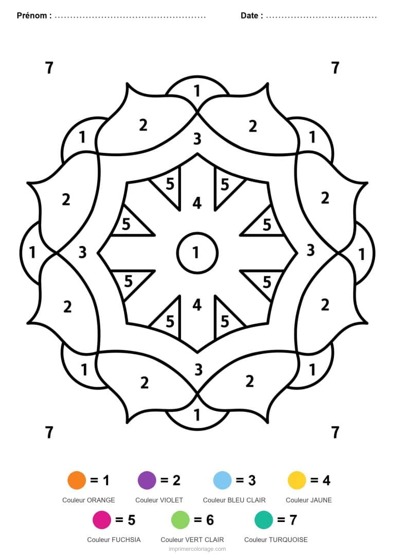 coloriage magique mandala mandala a couronne - dessin gratuit &agrave; imprimer
