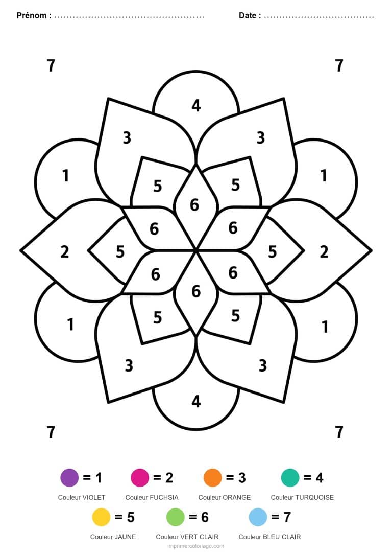 coloriage magique mandala mandala a losanges - dessin gratuit &agrave; imprimer
