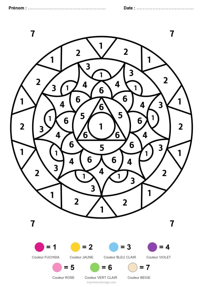 coloriage magique mandala mandala dense - dessin gratuit &agrave; imprimer