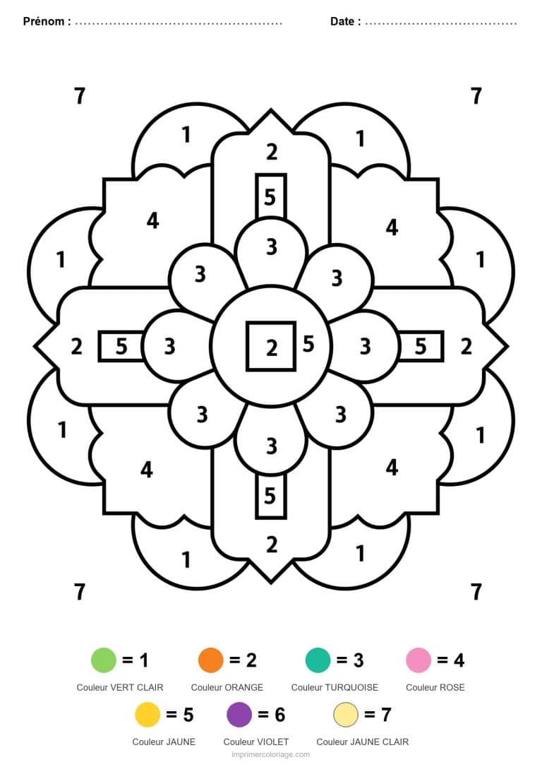 coloriage magique mandala mandala en croix - dessin gratuit &agrave; imprimer