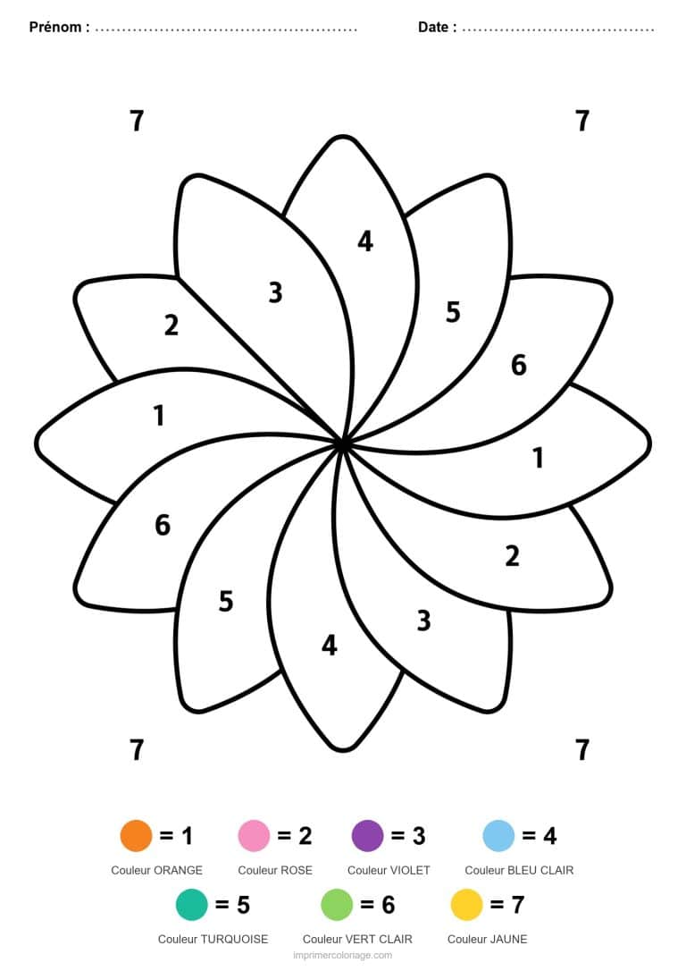 coloriage magique mandala moulin a petales - dessin gratuit &agrave; imprimer